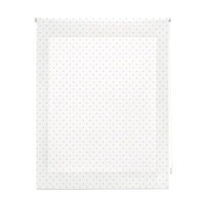 Estor enrollable premium 140x250  blanco con motas beige