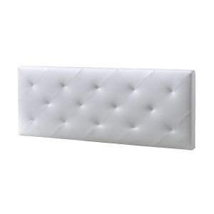 Cabecero tapizado rombo 150x60 cm blanco, 8 cm de grosor