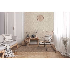 Papel pintado texturizado tnt geometrico etnico creta beige