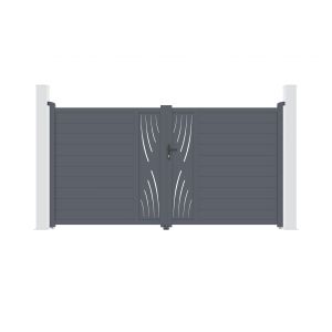Puerta automática batiente veleta 3m a.180cm + motor tanker b700