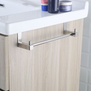 Kibath toallero sin taladros de 36 cm cromo brillo de acero inoxidable