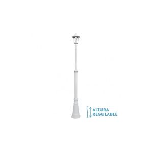 Auriga street light 1xe27 aluminium / crystal white
