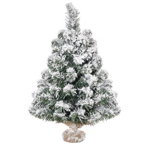 Árbol de navidad ø32x60 cm PVC, arpillera y cemento bicolor Homcom