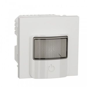 Sensor de movimiento con LED pulsador universal blanco schneider nu352718