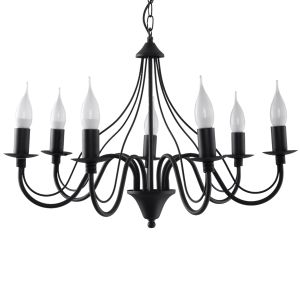 Candelabro minerwa 7 negro acero 60x80x60cm