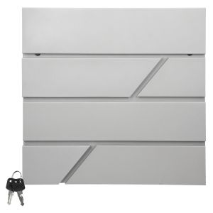 Buzón correos de pared ecd germany 37 x 11 x 37 cm gris