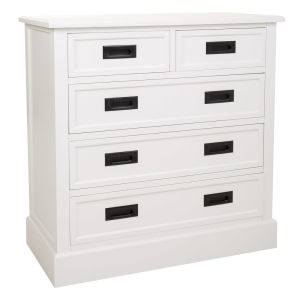 Cómoda de madera blanca 80x40x80,5