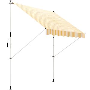 Toldo manual retráctil metal, aluminio, poliéster color amarillo
