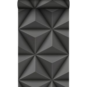 Origin papel pintado 3d gráfico gris oscuro 53 cm x 10.05 m