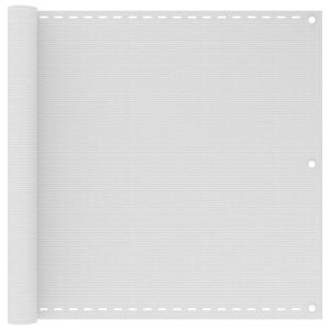 Mampara de balcón 90 x 500 cm blanca hdpe