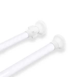 Barra extensible para ropero y cortina de ducha (70-120cm blanco)