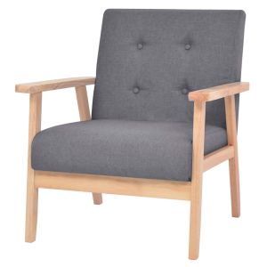 Sillón de tela gris oscuro qweo8556