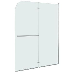 vidaXL mampara de ducha plegable 2 paneles esg 95x140 cm