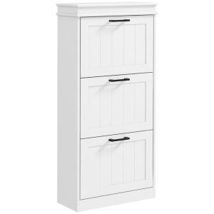 Zapatero estrecho 54x24x117.5 cm mdf color blanco Homcom