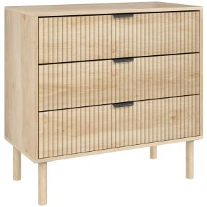 Cómoda 80x40x77.5 cm color marrón Homcom, hogar - muebles de dormitorio