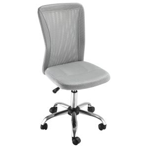 Silla de oficina poliéster gris 43x58x100 cm