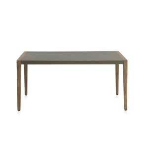 Mesa acacia con tapa de cemento duralcrete, 160x90x75cm