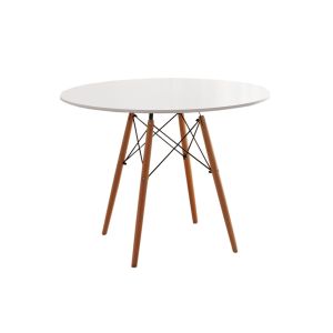 Mesa redonda nordica 100cm. Comedor o cocina blanco