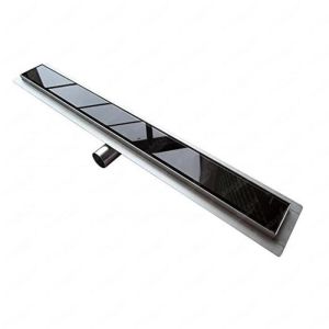 Desagüe de ducha - idralite - vidrio - acero inoxidable - vidrio negro - 90
