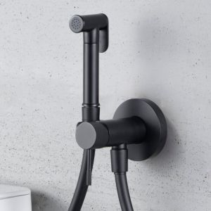 Imex - grifo bidé empotrado wc negro serie line