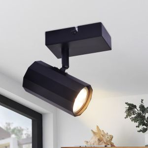Nettlife lámpara de techo negro gu10 11.5x6