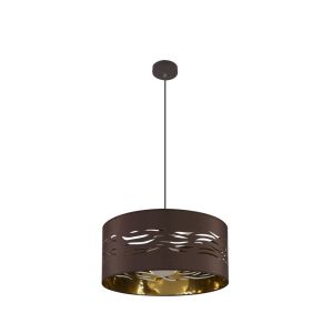 Fab 157794077 | coLGante niebla 1xE27 marron/marrón-oro regx40x40 cm
