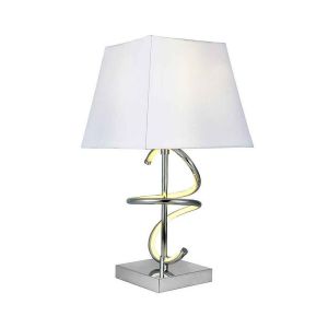 Lampara sobremesa nueva york cromo  23cm