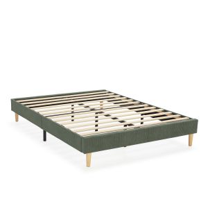 Base tapizada bari 140x190 cm color verde