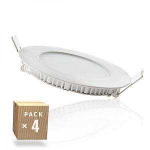 Pack 4 placas LED 6w 600lm 6000ºk 40.000h  [jl-gp-lz-1-pk4-ap]