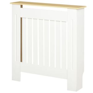 Cubierta del radiador 78x19x83 cm mdf color blanco Homcom