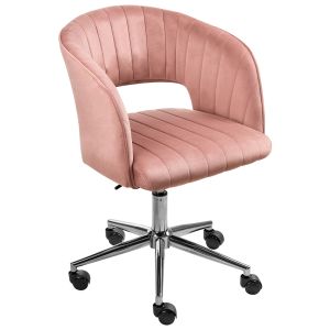 Silla de escritorio katonah terciopelo rosa