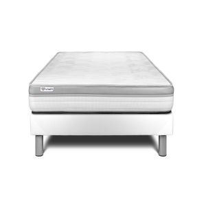 Conjunto vital relax 90 x 200 cm somier kit blanco