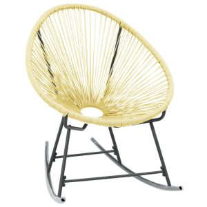vidaXL silla de jardín acapulco ratán sintético beige