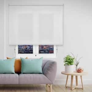 Estor enrollable traslucido básico blanco 120 x 250