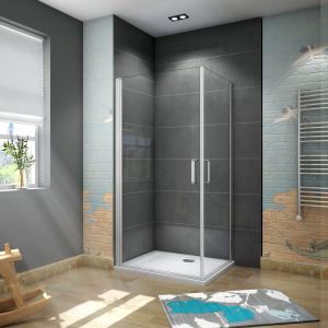 Mampara de ducha rectangular abatible giratoria,gris mate,1000x700x1850mm