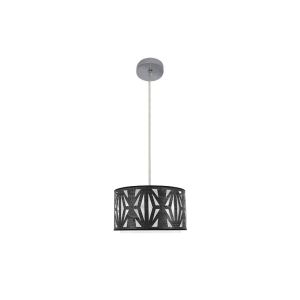 CoLGante katerina 1xE27 cromo/madera negra regx30x30 cm