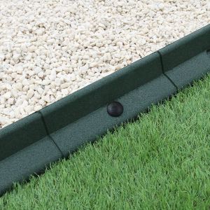 Bordes de césped verde flexibles paquete de 16 x 1.2m