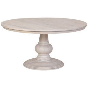 Mesa de comedor de madera blanca 150x150x76h cm
