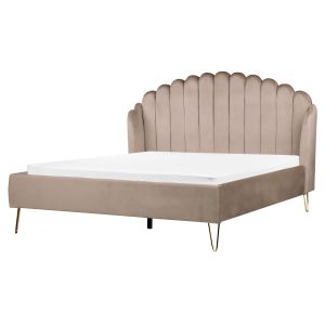 Cama terciopelo ambillou 160 x 200 cm gris pardo