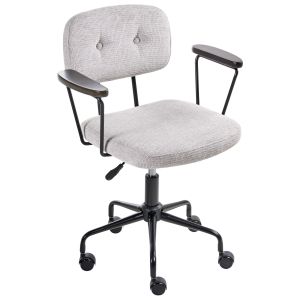Silla de escritorio algerita tela gris claro