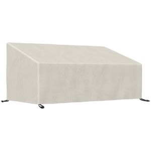 Funda protectora de banco 218x111x101 cm tela oxford color beige Outsunny