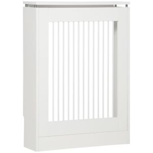 Cubierta de radiador 60x18x84 cm mdf, acero color blanco Homcom