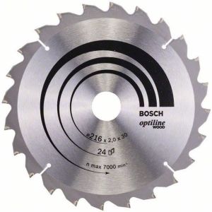 Hoja de sierra circular de carburo bosch professional 216 x 30 x 2,0 mm (24