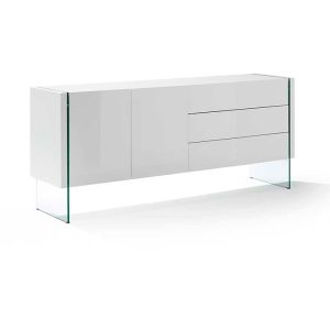 Momma Home aparador salón comedor diseño blanco modelo sicilia 180x49x77