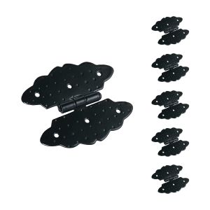 Mpascual - bisagras negras de mariposa | forja | 80x65mm - pack 6unds