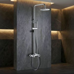 Imex - columna ducha monomando con grifo cromado serie olimpo
