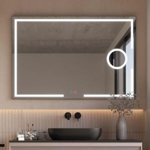 LEDimex - espejo 100x80cm LED antivaho tri-LED x3 serie malta