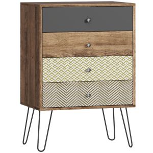 Cómoda 60x39x86 cm color marrón Homcom, hogar - muebles de dormitorio