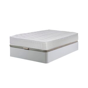 Cama canape abatible blanco 135x190 cm + colchon top viscoelastico de 28