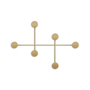 Gancho de pared metálico "dama" - 82 x 10 x 60 cm - oro